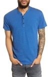 Rag & Bone Slim Fit Henley In Prussian Blue