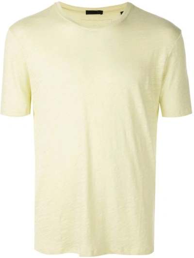 Atm Anthony Thomas Melillo Slub Knit Space Dye Tee In Yellow