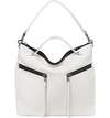 Botkier New Trigger Medium Leather Convertible Hobo In Marshmallow