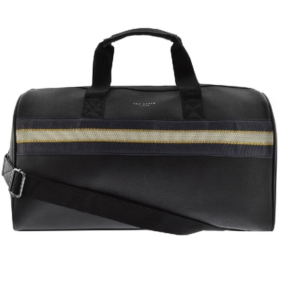 Ted Baker Ceviche Faux Leather Duffle Bag In Black