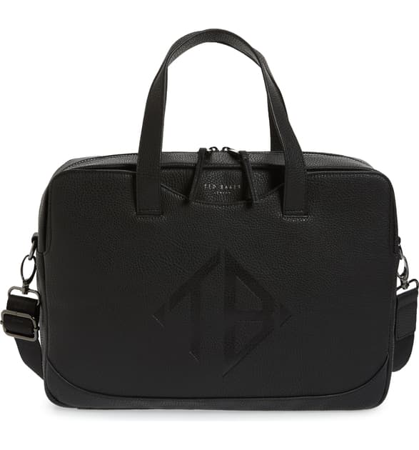 Ted Baker Peng Faux Leather Document Bag Black ModeSens