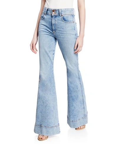 Alice And Olivia Beautiful Ex High-waist Bell Jeans In Flawless
