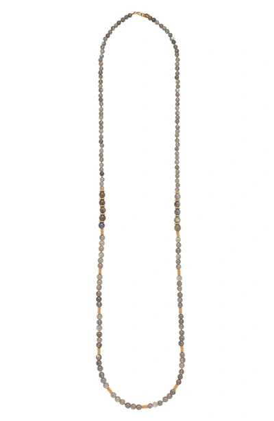Anna Beck Long Labradorite Necklace In Gold/ Labradorite