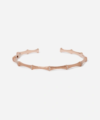 Annoushka 18ct Rose Gold Dream Catcher Bamboo Diamond Bangle