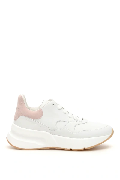 Alexander Mcqueen Running Oversize Sneakers In White,pink