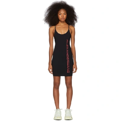 Alexander Wang T Swim Jersey Fitted Mini Tank Dress In Black