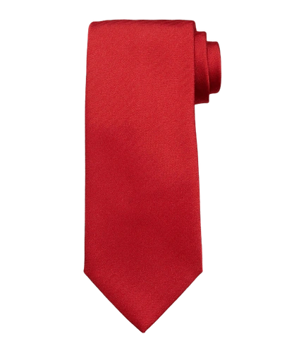 Brioni Men's Woven Chevron Silk Tie In Red
