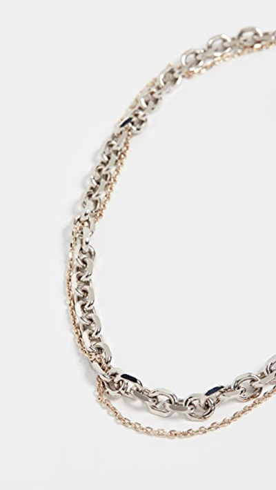 Justine Clenquet Silver & Gold Dana Necklace