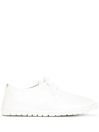Marsèll Ridged Sole Stitch Detail Shoes In White