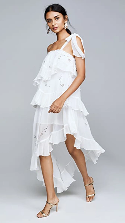 Rococo Sand Star Light One Shoulder Dress In White