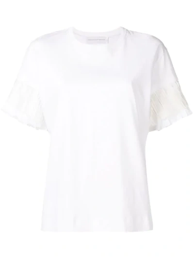 Victoria Victoria Beckham T-shirt Mit Falten In White