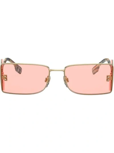 Burberry Eyewear Square Frame Sunglasses In Gold