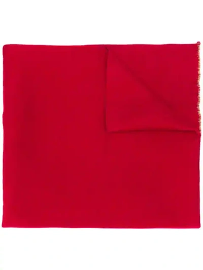 Fendi Ff Monogram Scarf In Red