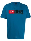 Diesel Logo Patch T-shirt In Blue
