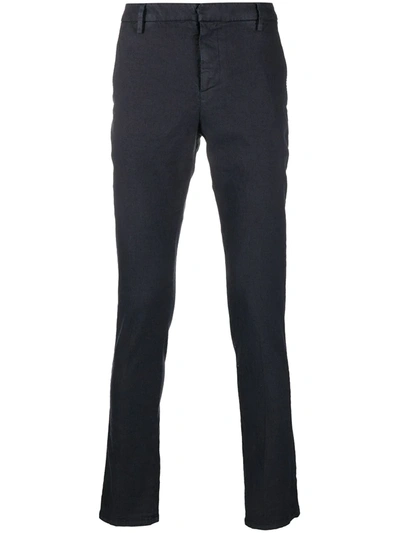 Dondup Pressed-crease Chinos In Blue
