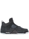 Nike X Kaws Air Jordan 4 Retro Sneakers - Black