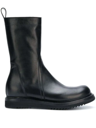 Rick Owens Ankle Zipped Boots In Black