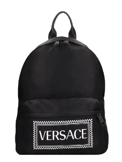 Versace Black Nylon Backpack