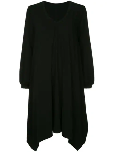 Taylor Long-sleeve Tunic Dress In Black