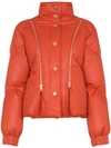 See By Chloé Zip-detail Puffer Jacket In Orange