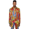 Moschino Stretch Gabardine Roman Scarf Jacket In J1888 Fanta