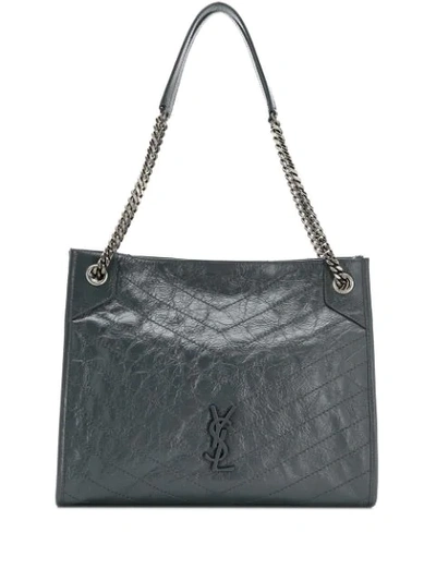 Saint Laurent Medium Niki Shopping Bag In Grey