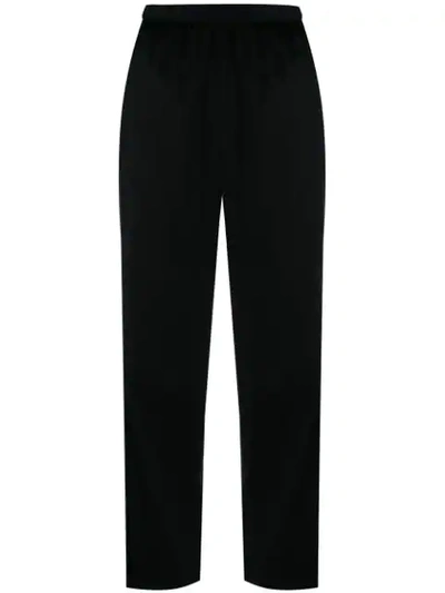 Mm6 Maison Margiela Straight Cropped Trousers In Black
