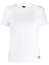 Diesel Logo Crew Neck T In White