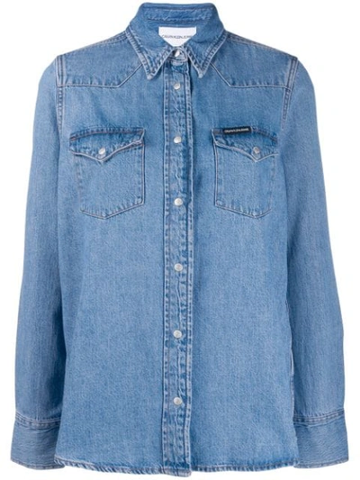 Calvin Klein Jeans Est.1978 Western Denim Shirt In Blue