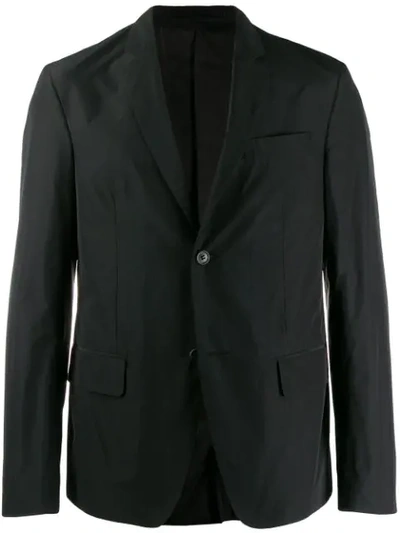 Prada Crushed Lightweight Tailored Jacket In Black