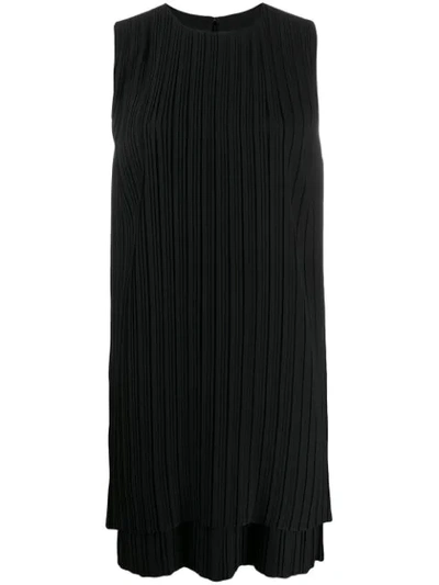 Victoria Victoria Beckham Pleated Shift Dress In Black
