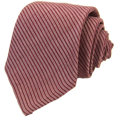 40 Colori Red Small Striped Washed Silk Tie