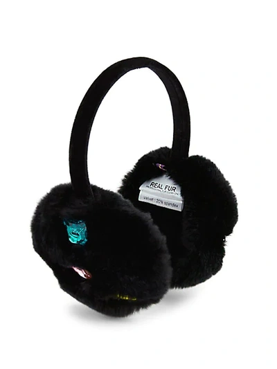 Glamourpuss Embellished Rabbit Fur Ear Muffs