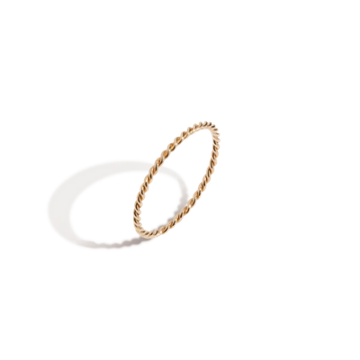 Aurate Stackable Twist Ring In Gold