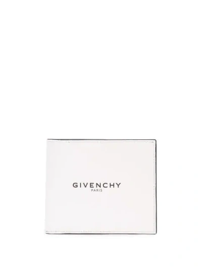 Givenchy Glow-in-the-dark Logo-print Coated-canvas Billfold Wallet In White