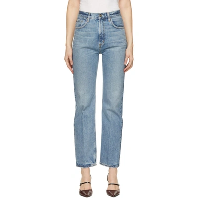 Goldsign The Relaxed Straight-leg Jeans In Blue