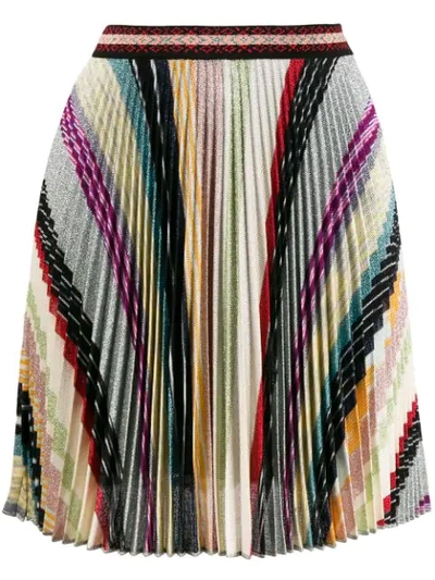 Missoni Metallic Striped Crochet-knit Mini Skirt In Multicolor