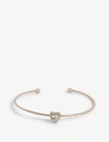 Ted Baker Hasina Crystal Heart Cuff In Clear