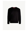 Moschino Branded-tape Cotton-jersey Sweatshirt In Black