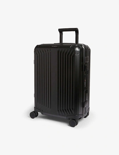 Samsonite Lite-box Alu Spinner Four-wheel Suitcase 55cm In Black