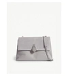 Ted Baker Helena Suede And Leather Cross-body Bag In Grey