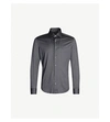 Corneliani Regular-fit Cotton-jersey Shirt In Grey