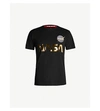 Alpha Industries Reflective Nasa-print Cotton-jersey T-shirt In Black Gold