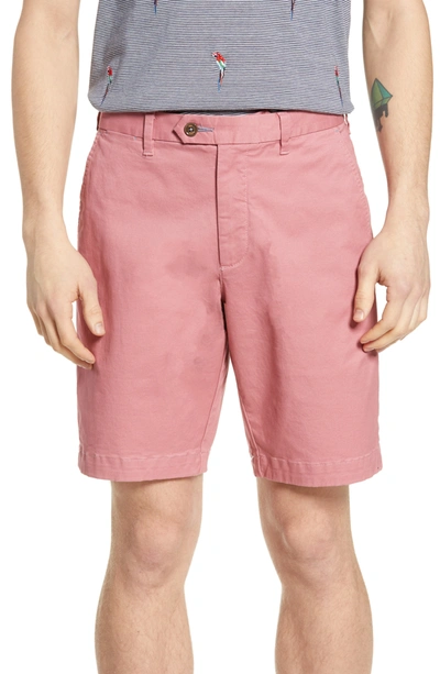 Ted Baker Selshor Stretch-cotton Chino Shorts In Xmid Pink