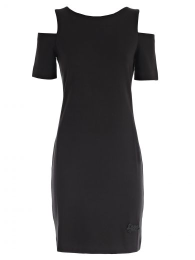 Love Moschino Slit Sleeves Fitted Dress In Cblack | ModeSens