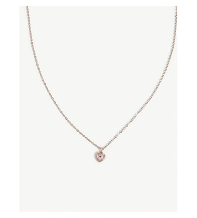 Ted Baker Hannela Crystal Heart Necklace In Clear