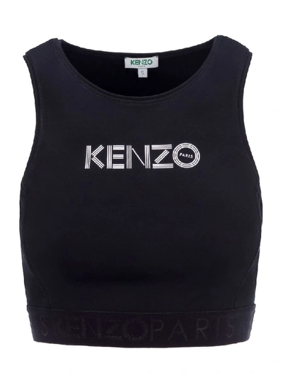 Kenzo Logo Print Tank Top In Black