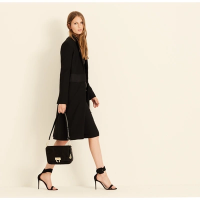 Amanda Wakeley Black Sculpted Tailoring Crombie Coat