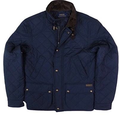 Polo Ralph Lauren Mens Quilted Insulated Winter Jacket In Navy