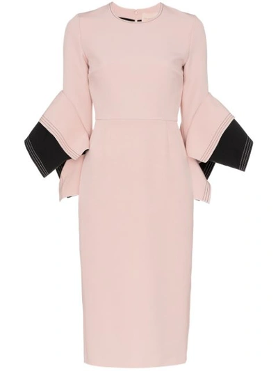 Roksanda Ronda Dusky Pink Origami-sleeve Dress
